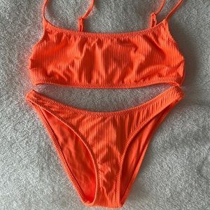 TRIANGL Neon Orange Swim Set